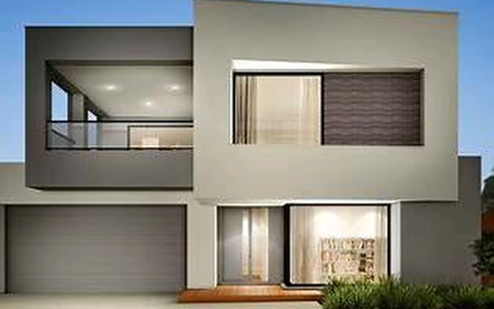 Fachada residencial com acabamento moderno